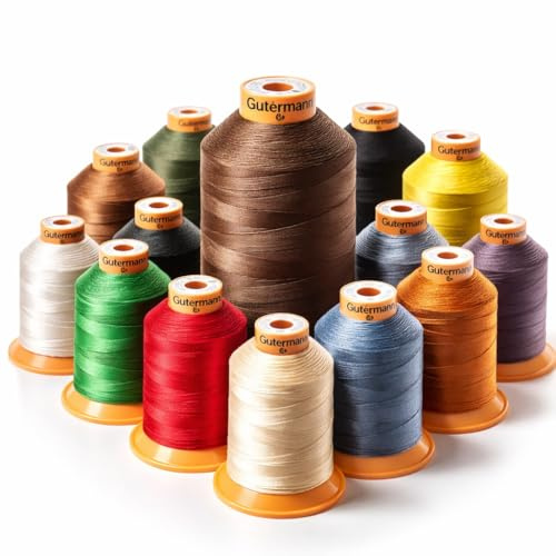 Gütermann Tera 30 Nähgarn | Konus 900 m Polyester hohe Festigkeit | Leder, Zelte, Planen, Angelruten Stickerei | Farbe wählbar | Feinheit 30