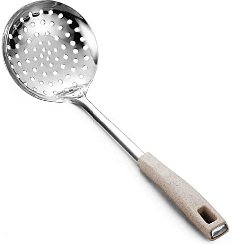 Cucchiaio Scanalato Cooking Skimmer Filtro in acciaio inossidabile Schermo Mesh Pasta for uso domestico Hot Pot Colino Colino Attrezzo da cucina Cucchiaio per Schiumarola