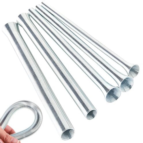 Pack of 5 Spring Pipe Benders, Bending Spring, Curved Copper Aluminium Tubes, Super Elastic Steel Spring Pipe Bender, Spring Pipe Bending Set, for Copper Pipes, Aluminium Pipes 1/4 5/16 3/8 1/2, 5/8