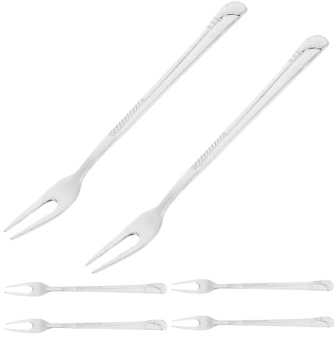 OKUMEYR 6 Forchette in Acciaio Inox Forchette Da Dessert Piccole Utensili Per Antipasti E Frutta