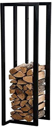 Étagère de rangement pour bois de chauffage extérieur pour empiler des bûches de bois de chauffage en acier pour intérieur et extérieur