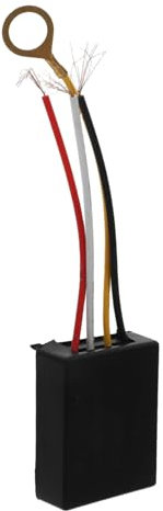 Mikikit Interruptor Táctil para Lámpara de Escritorio Regulador de Intensidad, Control de Línea Conveniente y Función de Atenuación en ABS y Cable de Cobre Negro