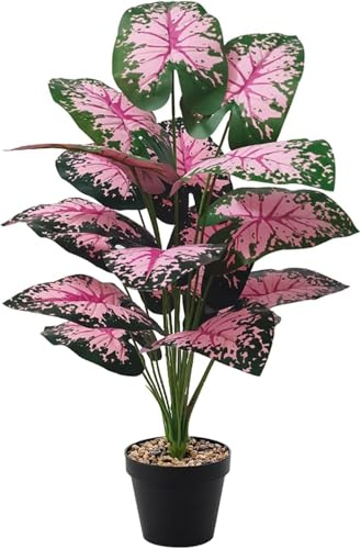 YJWZ Plantes Artificielles Interieur,72 cm Arbre à Taro en Pot,Fausse Plante d'Extérieur et d'Intérieur Résistante aux Intempéries,Décoration Tropicale pour Balcon, Chambre et Jardin
