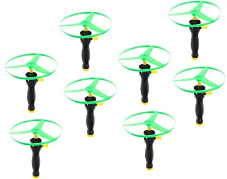 iplusmile Juguete De Platillo Volador Giratorio para Niños, Set De 8 Piezas, Plástico Seguro, Colores Aleatorios, Adecuado para Actividades Al Aire Libre y Desarrollo Motor