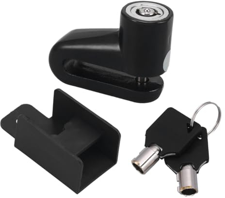 WEKADRIN Bloccadisco Antifurto per Veicoli a Due Ruote Nero Serratura Antifurto in Metallo Resistente per Freno Disco Blocco Sicurezza Facile da Usare Protezione Furto Robusta