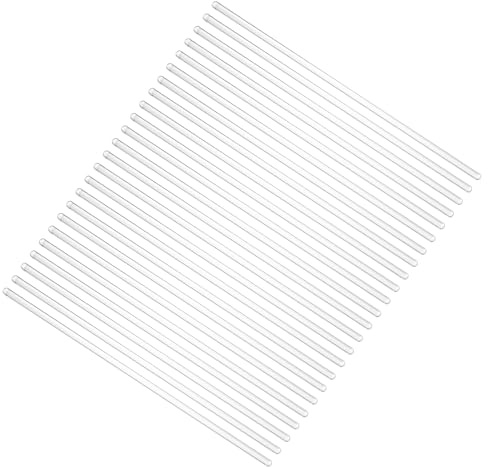 PATIKIL Baguette En Verre Borosilicate, 11.81inch 8mm Diamètre Tige De Mélange Verre Agitateurs Café Cocktail Cuillères Bâtonnets Pour Mélanger Lab Cuisine Bar, 24Pcs