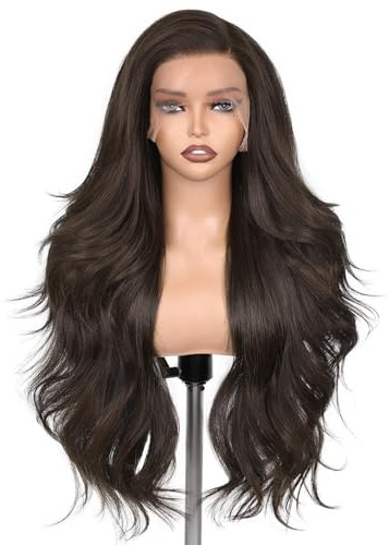 WIGNEE 13x6 Lace Front Wig Braun Flip Curl Salon-Look Für Schwarze Frauen