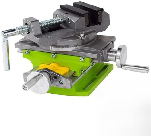 Tornillo de banco giratorio cruzado con capacidad de mandíbula de 75 mm, 80 mm x y 67 mm, movimiento en Y, giratorio de 90 grados, resistente para taladrar y fresar