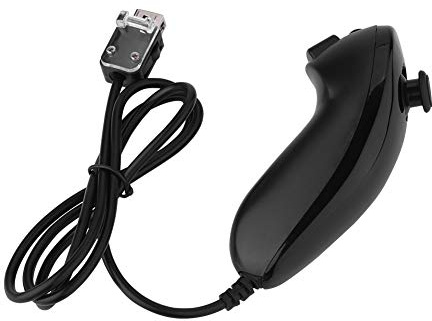 Manette de jeu avec étui en silicone et dragonne pour Nintendo Wii et Wii U (Noir)