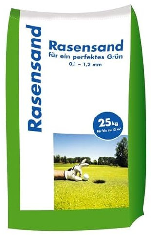 Hamann Rasensand 25 kg Verbessert die Bodenstruktur - vor allem bei schweren, lehmigen Böden, Rasenpflege, dichter Rasen, Nährstoffreich, gesunder Rasen,