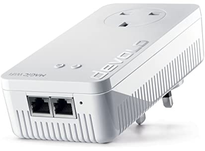 devolo Magic 2–2400 Mesh Wi-Fi 6 Add-on adapter | 4k/ 8k UHD streaming | Stable home working (Up to 2400 Mbps powerline & 1800 Mbps Mesh WiFi 6, G.hn, 2x Gb LAN ports)