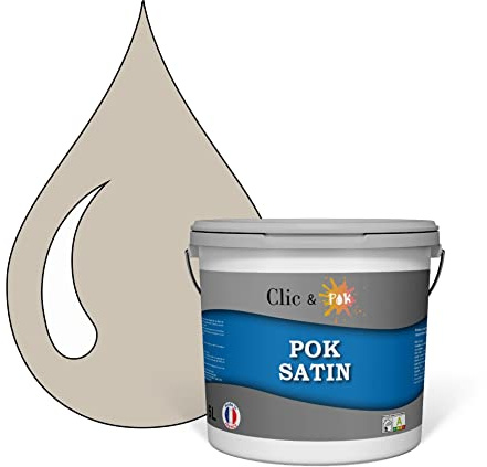 POK SATIN : Peinture Satin Lessivable Beige 50m² - 5L