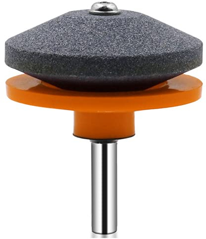 TopHomer Afilador de cuchillas para cortacésped, 1 unidad, rueda de amoladora universal, herramienta equilibradora de cuchillas para taladro eléctrico, taladro manual, color naranja
