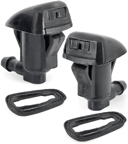 Click&Fit Windscreen Washer Nozzles Compatible with Toyota Corolla 2005-2012, LC Prado 02-09, Avensis 2003-2008, Camry Solara Sienna Tacoma – Screen wash Wiper Spray Jets Replaces 85381AE020, 2-pcs