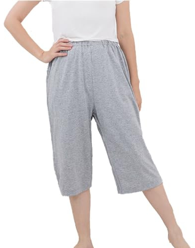 DEEYOTA Patient Clothing-Fully Open Patient Care Pants,Postoperative Recovery Zipper Sweat Pants,Easy to Put on and Take Off,Suitable for Bedridden Patients,Fractures,The Elderl Grey
