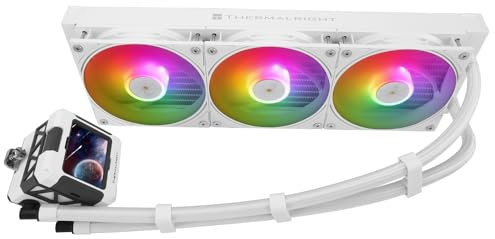 Thermalright Frozen Warframe 360 bianco ARGB CPU Water Cooler, 3 ventole PWM sistema di raffreddamento ad acqua, schermo LCD IPS con risoluzione 320 * 240, per AMD/AM4/AM5 & Intel LGA1700, computer