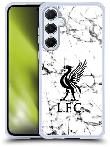 Head Case Designs Offizielle Liverpool Football Club Liver Bird Schwarz Marmor Gel Handyhülle Hülle [Militärischer Schutzgrad] Kompatibel mit Samsung Galaxy A55 5G