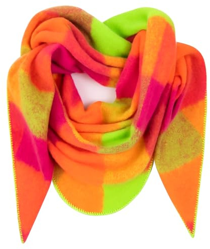 Glamexx24 XXL Schal Damen Schal Halstuch Unisex Schal Poncho Dreieckige Form Trendfarben Winterschal Kariert Schal Viele Variationen