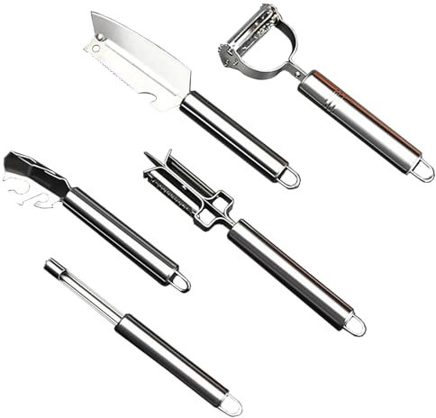 Pelador Patata, Qiwenr Pelador Verduras Acero Inoxidable, Pelador de Patatas Para Verduras, Pelador de Tomate Profesional, Pelador Patatas de Acero Inoxidable, Pelador Universal, Pelador(Plata)