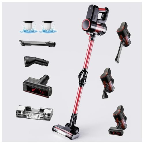 LRF-yxkj Lavapavimenti Senza Filo 5 in 1 Portatile, 200ml Serbatoio dell’acuqa Scopa a Vapore Senza Fili per Pavimento Tappeti Animali e Gli Interni Delle Auto