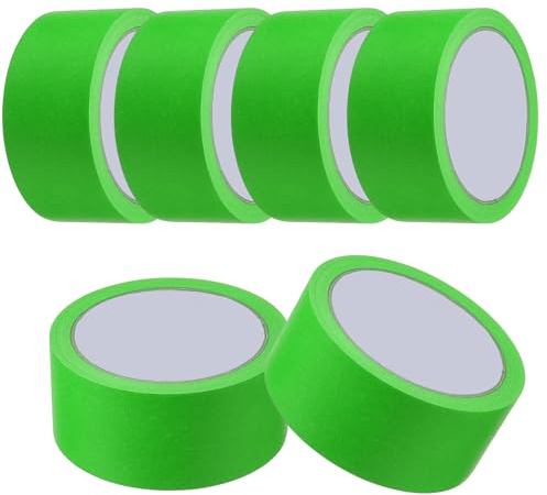 sourcing map Lot de 6 rouleaux de ruban de masquage vert de 4,5 cm x 20,9 m pour bricolage, artisanat, dessin, décoration, étiquetage, peinture de voiture, artistes, enseignants