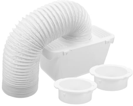 Kit de Ventilation pour Sèche-linge Blanc 1 Set en Plastique | Filtration des Poussières Fines, Nettoyage Facile, Usage Polyvalent, Collecte de Peluches