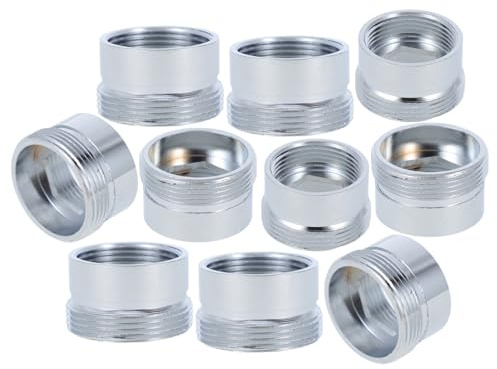KONTONTY 8pcs Water Hose Adapter Set Brass Tap Adapter Leakproof Fitting for Kitchen Bathroom Garden Renovation