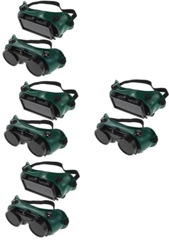Veemoon 4sets Welding Goggles Safety Glasses Comfortable Protective Eyewear for Welders Headband for Welding Soldering Grinding Cutting 2pcs*4