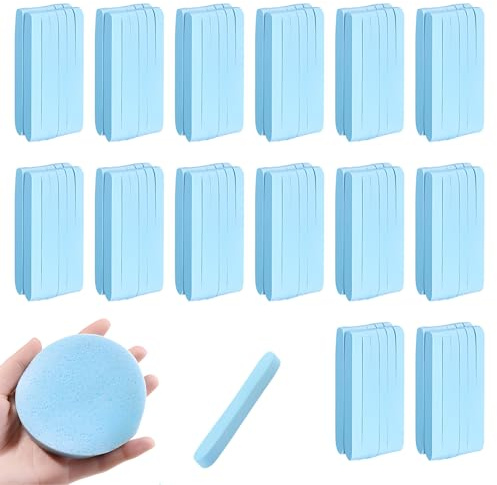 168PCS Facial Sponges Cleansing, Face Sponge for Daily Cleansing, Compressed Facial Sponges for Makeup Remova Unisex (Blue)