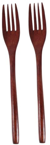 Gatuida Tenedores De Madera Reutilizables Para Ensalada 22,5 Cm, 2 Piezas, Utensilios De Cocina Multifuncionales Para Mezclar y Servir, Aptos Para Aperitivos y Uso Diario