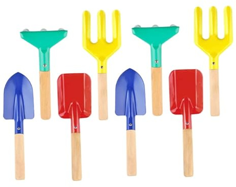 AKOOSY Set Outils de Jardinage Métal avec Râteau Fourche et Truelle Multifonction pour Potager Pelouse et Plantation de Fleurs Robuste et Pratique pour Entretien Extérieur