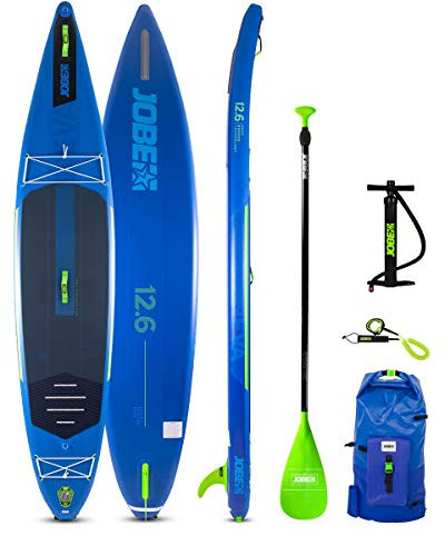 Jobe Aero Neva 12';6 Aufblasbares SUP Stand Up Paddle Boarding Paket - Board, Tasche, Pumpe & Paddel - wasserdicht sprühfest
