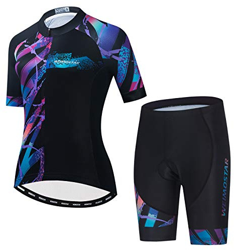 Hotlion Women's Cycling Jersey Set 3D Gel Padded Bike Clothes Breathable Bicycle Clothing Suit