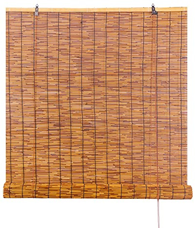LLPEIJIE026 Store Enrouleur Bambou,Rideau De Roseau,Tissés À La Main,Store en Bambou Exterieur,Store Venitien,Rideau de Paille,Stores Opaques,avec Levage,Personnalisable (100x140cm(39x55in))
