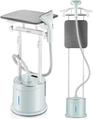 Vaporizador de Ropa Vertical 2000W, Planchado Horizontal y Vertical 2 en 1, Calentamiento Rápido de 35s Vaporizador for Eliminar Arrugas for Ropa Resistente con 10 Niveles de Vapor, Tanque de Agua de