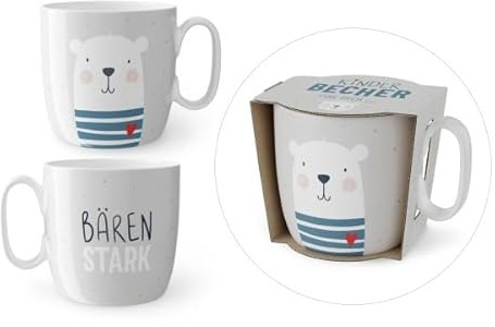 Kindertasse Kinderbecher Tasse Becher Porzellan 150ml (Bärenstark - Bär)