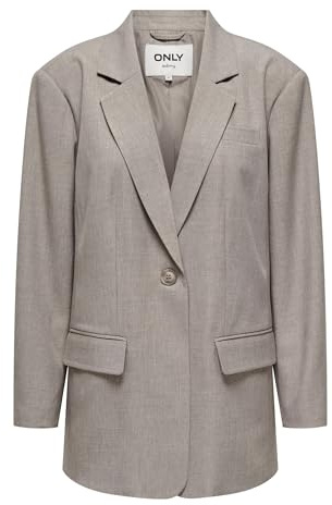 ONLY Onllinda Life LS Boyfr Mel CC TLR Blazer da Donna, Fungi/Dettaglio: Melange, S
