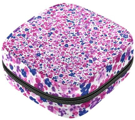 Borsa per assorbenti igienici, borsa per il primo ciclo mestruale per donne e ragazze, sacchetto per coppetta mestruale, borsa per coppetta mestruale colorata con motivo floreale femminile