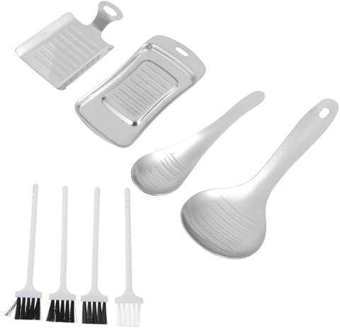 4Piezas Rallador de Jengibre Inoxidable para Rallar y Verduras Herramienta de Cocina Práctica Limpiar