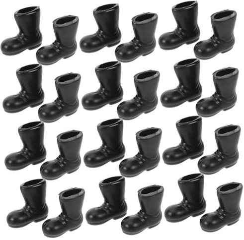Homoyoyo 50 Stück Mini -Schuhe Die Minischuhe Mikro Minischuhe winzig Schuh- und Stiefeldekorationen Mini-Geschenke zum Basteln Schuhdekorationen Plastik Schwarz