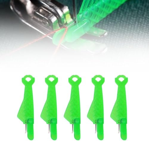 comeenm Nadeleinfädler,Automatischer Einfädler Nadel,Einfädelhilfe für Nähnadeln,Kunststoff Nähnadeln Einfädler, Nähmaschinen Zubehör für Handnähen und Nähmaschinen Sewing Needle Threaders (5 Pcs)