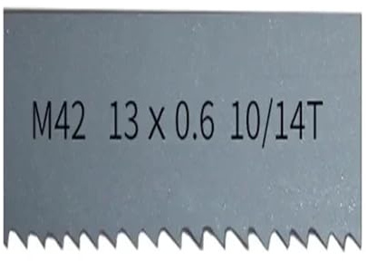 Hoja de sierra cinta bimetálica M42 1365mm, 3 uds., 1365x13x0,65mm, 10/14TPI for cortar Metal(14 TPI)