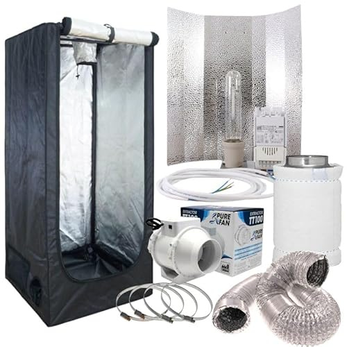 Weedness Grow-Box Complete Set 250 Watt Basic Cultivation – 80x80x180 Homebox Cultivation Tent Cultivation Cabinet