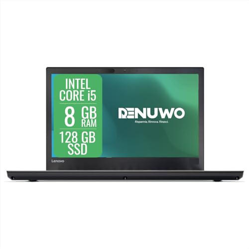 Lenovo Thinkpad Pc Portatile Notebook Intel i5 6th, 8 Gb Ram, 128 Gb SSD, Display da 14, WiFi, Windows 11 Pro + Libre Office (Ricondizionato)