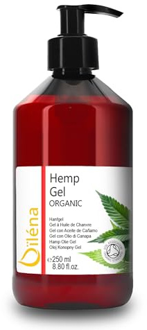 Oïléna - Gel de Massage Hydratant pour le Corps | Anti Vergetures | Huile d'Amande Douce | Vegan et Cruelty Free | Bio et Naturel | Baume au Chanvre, Transparent, 250 ml