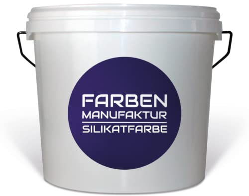 Farben Manufaktur Silikatfarbe Mineralfarbe bunt & weiß Wandfarbe Silikat Innensilikat Innenwandfarbe Trendfarbe 1,2,5,10L, Größe: 2L, Farbe: Steingrau