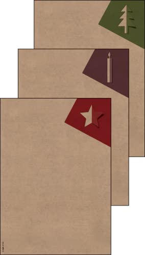 SIGEL Weihnachtsbriefpapier aus Kraftpapier Cut-out Stil A4 25 Blatt | DP400, 100 g/m² Papier für Weihnachtspost Einladungen und Menükarten