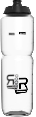 POLISPORT 8649100007 - Borraccia da bicicletta del modello R Collection R1000 con una capacità di 1000 ml. Borraccia senza BPA per ciclisti di colore transparente
