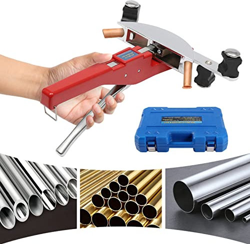 Rohrbiegegerät,Einhand, 6-22mm, Max. Biegewinkel 90°,Rot,für 1/4 bis 7/8 Zoll Rohre Rohrbieger, für Kupferrohren, Aluminiumrohren, dünnwandigen Edelstahlrohren, Recyclingfeuerrohren