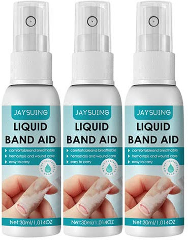 Liquid Bandage Spray, Liquid Skin Bandage Bandaids, Waterproof Liquid Bandage Liquid Bandage, Breathable Antibacteria_l Spray Wound Patch, for Cracked Aid Quick Dry Wounds Care